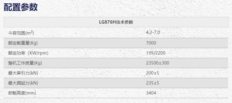 龍工LG876H裝載機