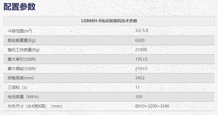 龍工LG866H-E電動(dòng)裝載機(jī)