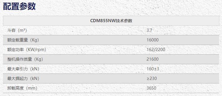 龍工CDM855NW叉裝機(jī)